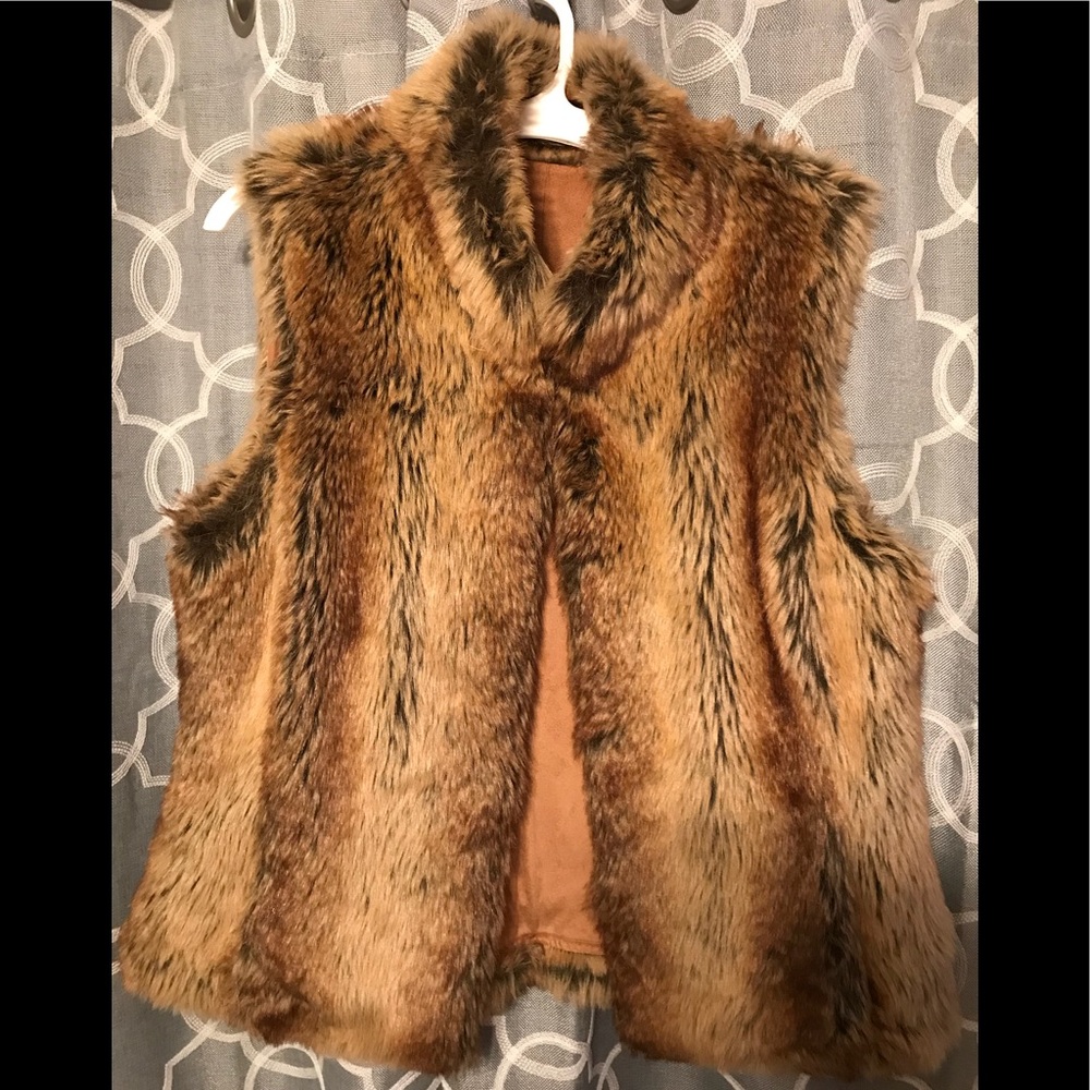 Faux Fur & Suede Reversible Vest